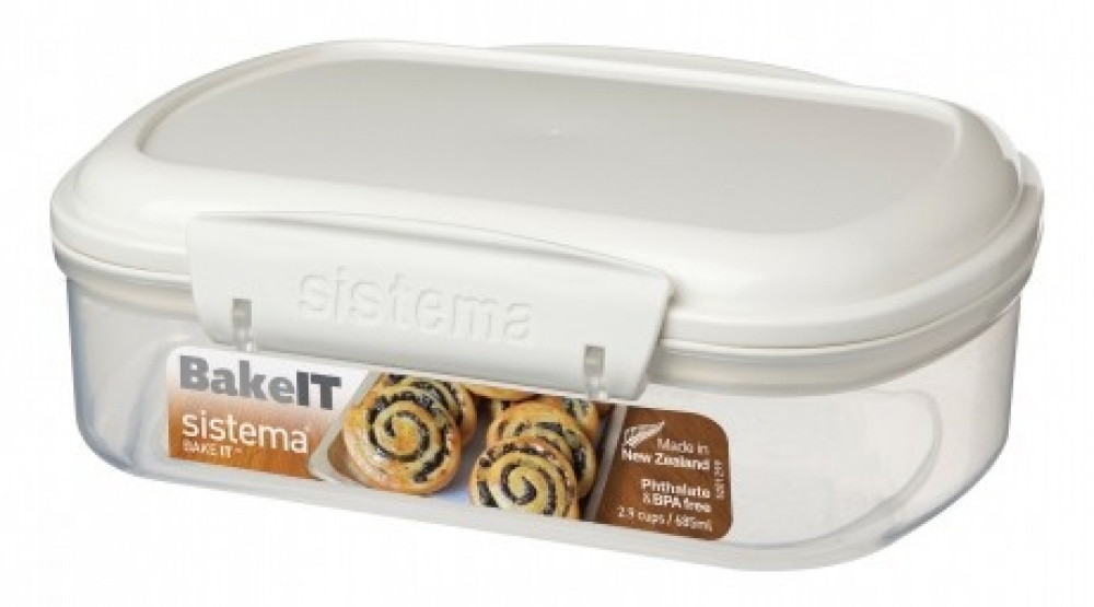 Burk för gryn, nötter mm, 685 ml, SISTEMA BAKE IT, Klar / Vit i gruppen Förvaring / Köksförvaring / Förvaringslådor och burkar hos SmartaSaker.se (40266)