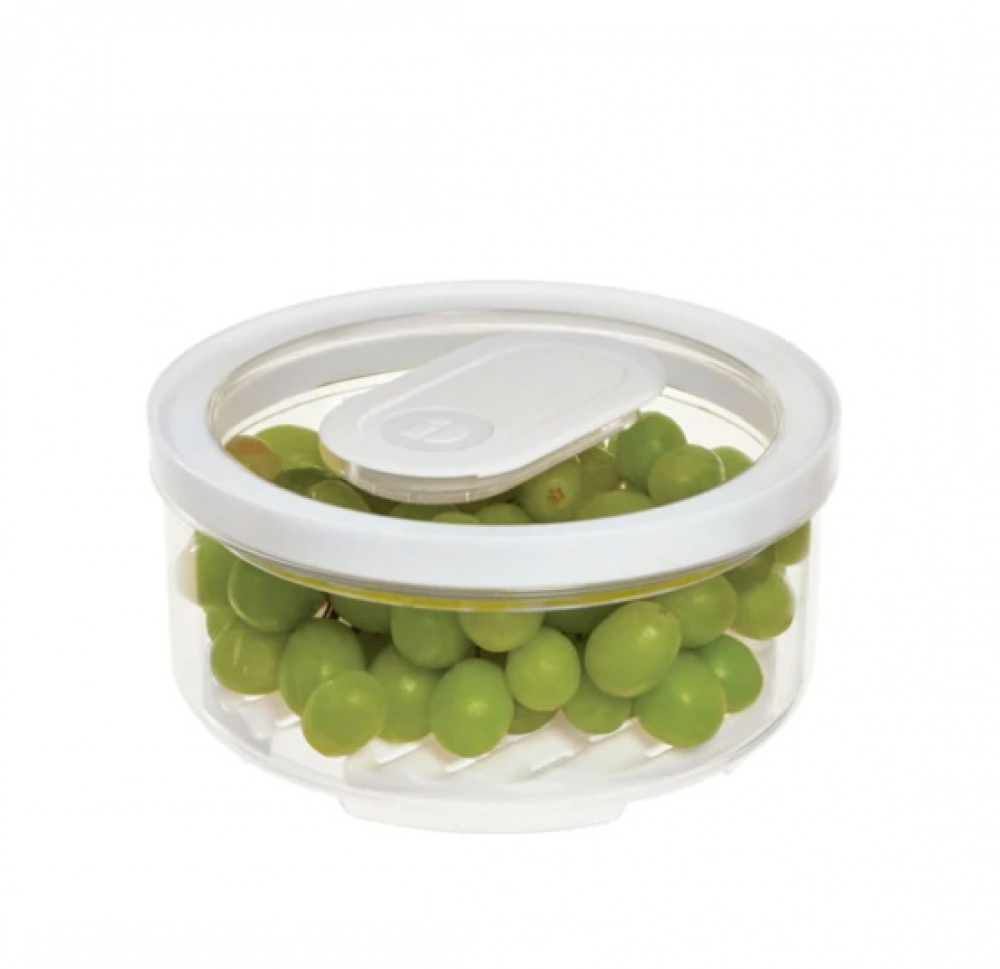 Burk för grönsaker, FRESH SMALL PRODUCE BOWL, Ø 18,5 x H 9,5 cm, Klar / Vit i gruppen Förvaring / Köksförvaring / Kylskåpsförvaring hos SmartaSaker.se (40267)