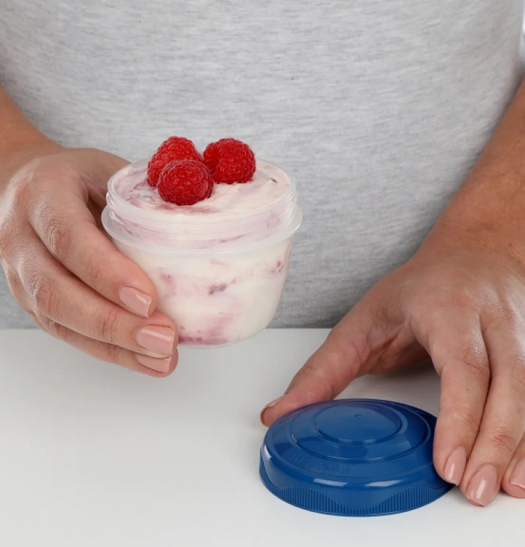 Rund miniburk i plast 0,15L, Sistema i gruppen Förvaring / Köksförvaring / Matlådor / Matlådor i plast hos SmartaSaker.se (40271)
