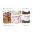 Burk för mjöl, gryn mm, 1,56 L, SISTEMA BAKE IT, Klar / Vit Burk för mjöl, gryn mm, 1,56 L, SISTEMA BAKE IT, Klar / Vit