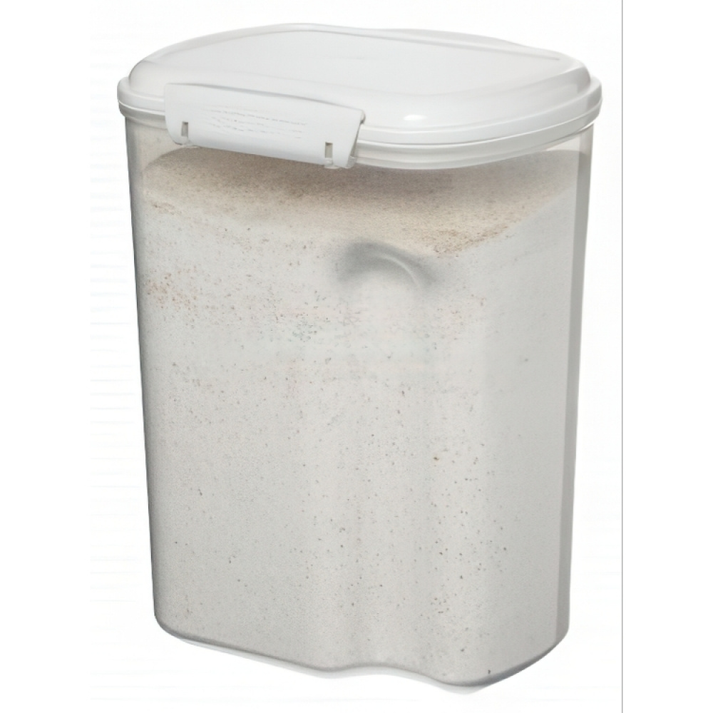Burk för mjöl, gryn mm, 3,35 L, Med skopa, BAKE IT, Transparent / Vit i gruppen Förvaring / Köksförvaring / Förvaringsburkar / Sistema förvaringsburkar hos SmartaSaker.se (40273)