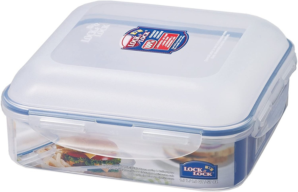 Burk för ost, 1,7 L, LOCK & LOCK FRESH , 22 x 22 x H 9 cm, Klar / Blå i gruppen Förvaring / Köksförvaring / Förvaringslådor och burkar hos SmartaSaker.se (40276)