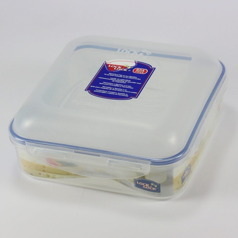 Burk för ost, 1,7 L, LOCK & LOCK FRESH , 22 x 22 x H 9 cm, Klar / Blå i gruppen Förvaring / Köksförvaring / Förvaringslådor och burkar hos SmartaSaker.se (40276)