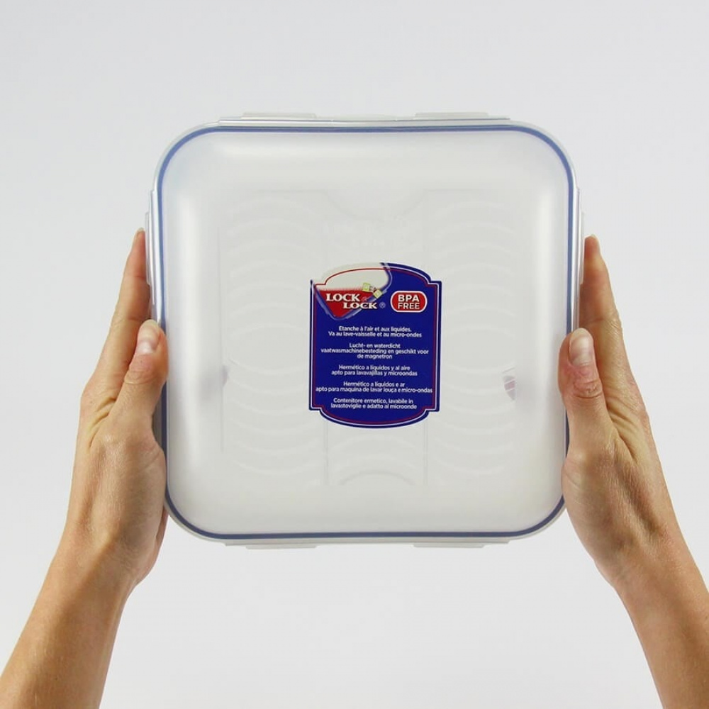 Burk för ost, 1,7 L, LOCK & LOCK FRESH , 22 x 22 x H 9 cm, Klar / Blå i gruppen Förvaring / Köksförvaring / Förvaringslådor och burkar hos SmartaSaker.se (40276)