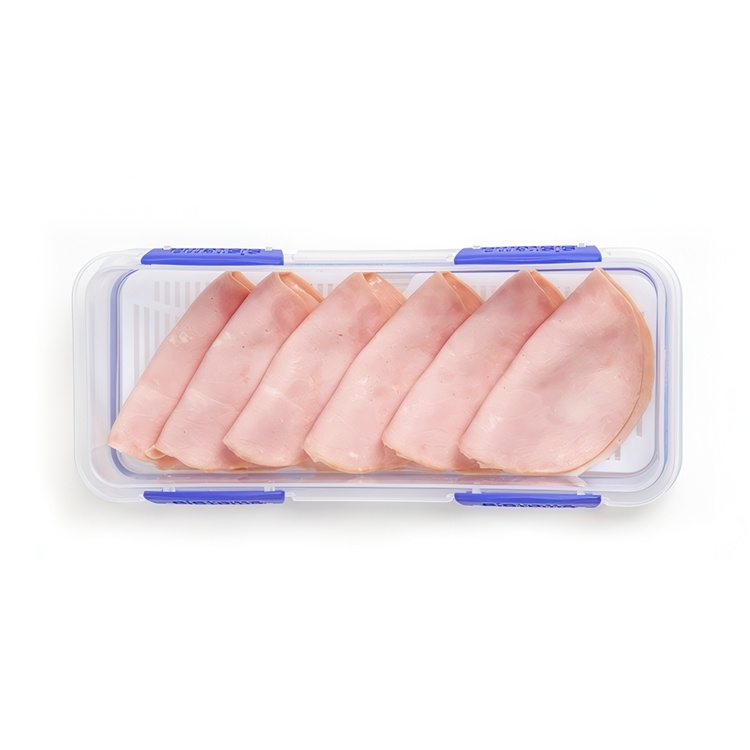 Burk för Pålägg, Långsmal, DELI STORER RECTANGLE LARGE, 1,75 L, Klar / Blå i gruppen Förvaring / Köksförvaring / Förvaringsburkar hos SmartaSaker.se (40279)