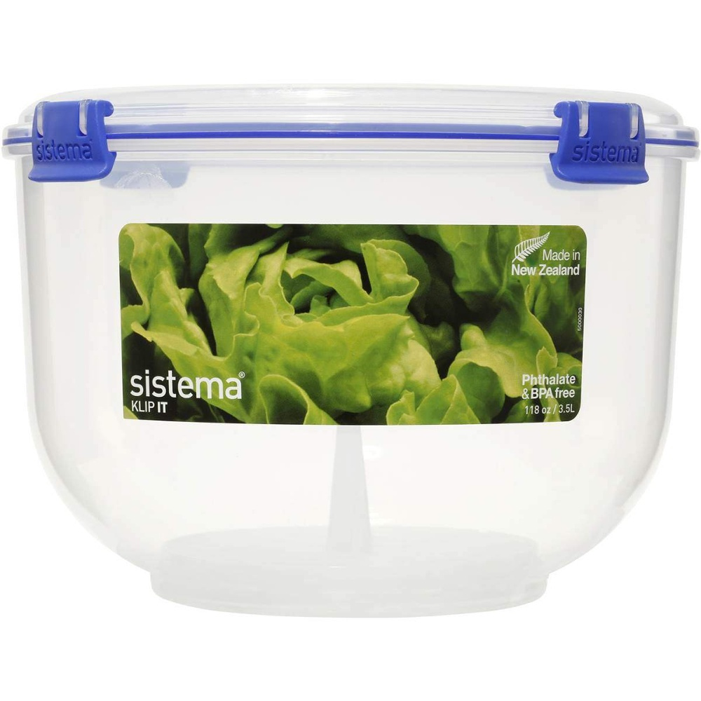 Burk för sallad, 3,5L, LETTUCE CRISPER, Ø 22 x H 15 cm, Klar / Blå i gruppen Förvaring / Köksförvaring / Matlådor / SmartStore matlådor hos SmartaSaker.se (40280)