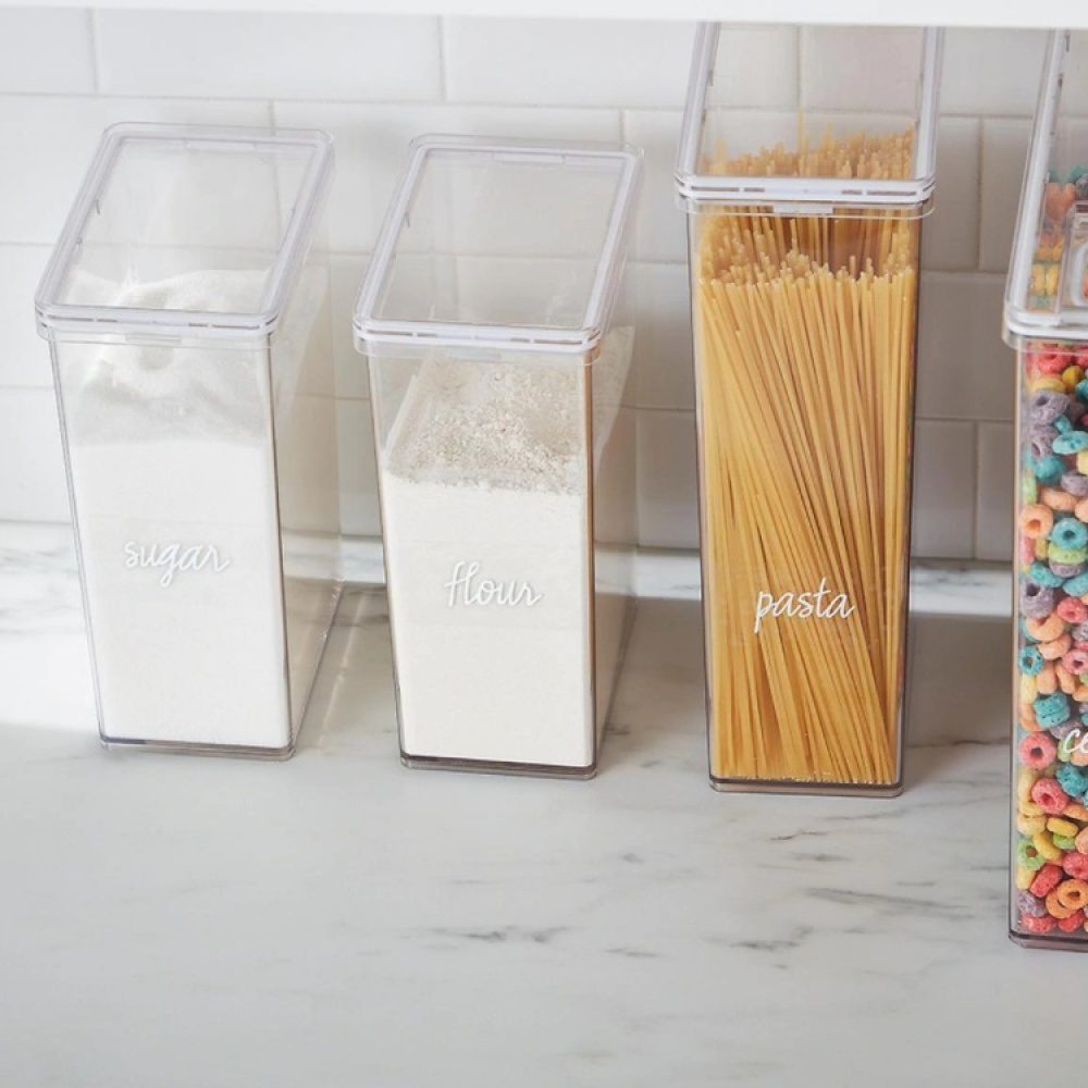 Burk för spagetti, 3,3 L, THE HOME EDIT PASTA CANISTER, 10,2 x 15,2 x H31 cm, Transparent i gruppen Förvaring / Köksförvaring / Förvaringsburkar hos SmartaSaker.se (40282)