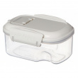 Burk för strössel mm, Liten, Flip lock, 285 ml, SISTEMA BAKE IT STACK & POUR, Klar / Vit Burk för strössel mm, Liten, Flip lock, 285 ml, SISTEMA BAKE IT STACK & POUR, Klar / Vit