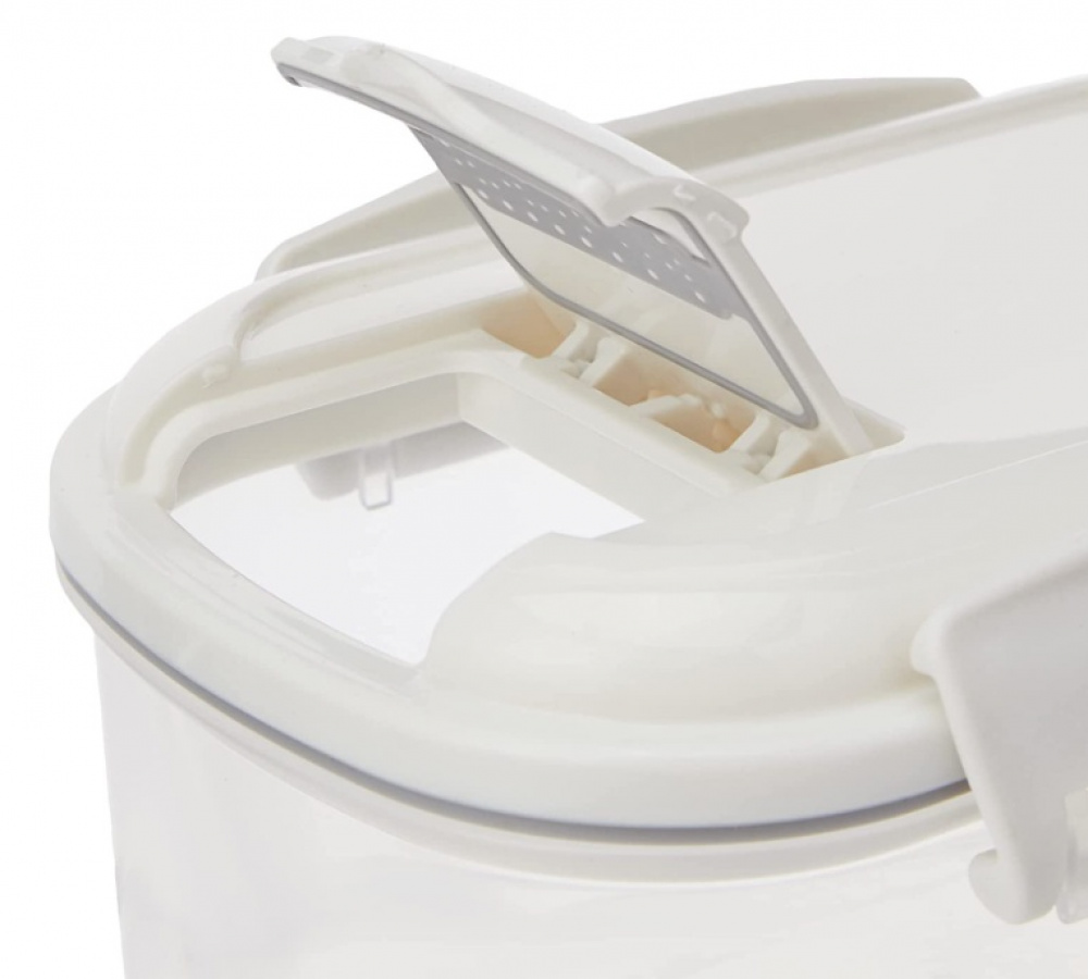 Burk för strössel mm, Liten, Flip lock, 285 ml, SISTEMA BAKE IT STACK & POUR, Klar / Vit i gruppen Förvaring / Köksförvaring / Förvaringslådor och burkar / Sistema hos SmartaSaker.se (40283)
