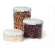Burk för strössel mm, Liten, Flip lock, 285 ml, SISTEMA BAKE IT STACK & POUR, Klar / Vit Burk för strössel mm, Liten, Flip lock, 285 ml, SISTEMA BAKE IT STACK & POUR, Klar / Vit