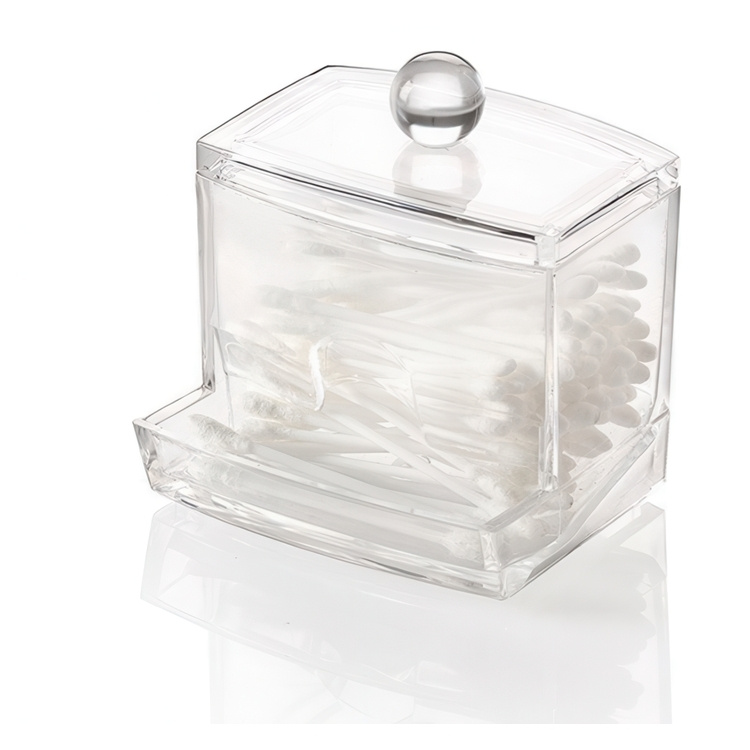 Burk för Tops, COTTON BUDS DISPENSER, 9,3 x 8,3 x H 10 cm, Klar i gruppen Förvaring / Badrumsförvaring / Sminkförvaring hos SmartaSaker.se (40284)
