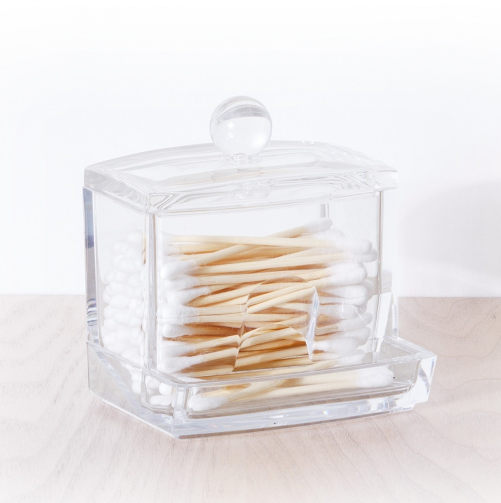 Burk för Tops, COTTON BUDS DISPENSER, 9,3 x 8,3 x H 10 cm, Klar i gruppen Förvaring / Badrumsförvaring / Sminkförvaring hos SmartaSaker.se (40284)