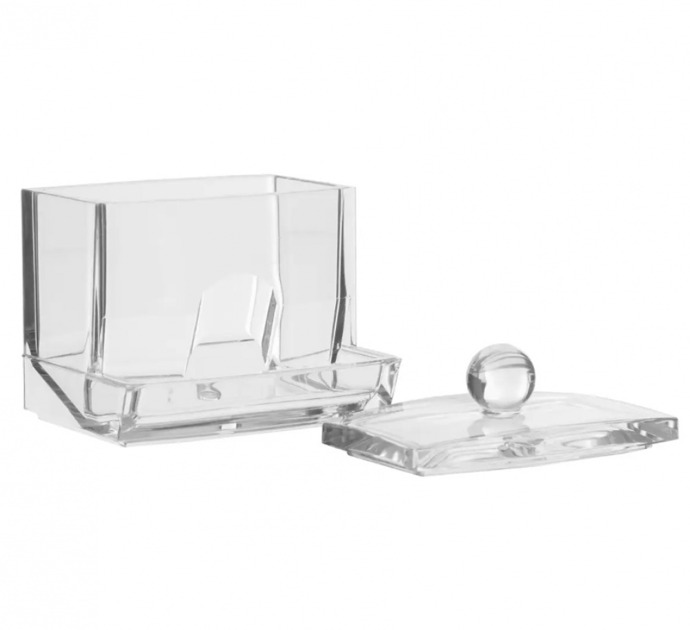 Burk för Tops, COTTON BUDS DISPENSER, 9,3 x 8,3 x H 10 cm, Klar i gruppen Förvaring / Badrumsförvaring / Sminkförvaring hos SmartaSaker.se (40284)