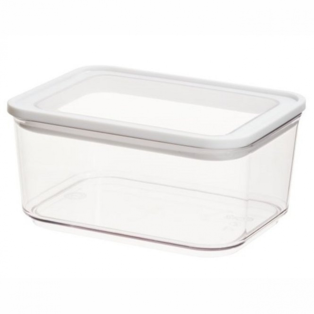 Burk för torrvaror, 0,8 L, PANSINO ECOZEN SMALL CANISTER, 16 x 12 x H 8 cm , Transparent / Vit i gruppen Förvaring / Köksförvaring / Förvaringslådor och burkar hos SmartaSaker.se (40287)