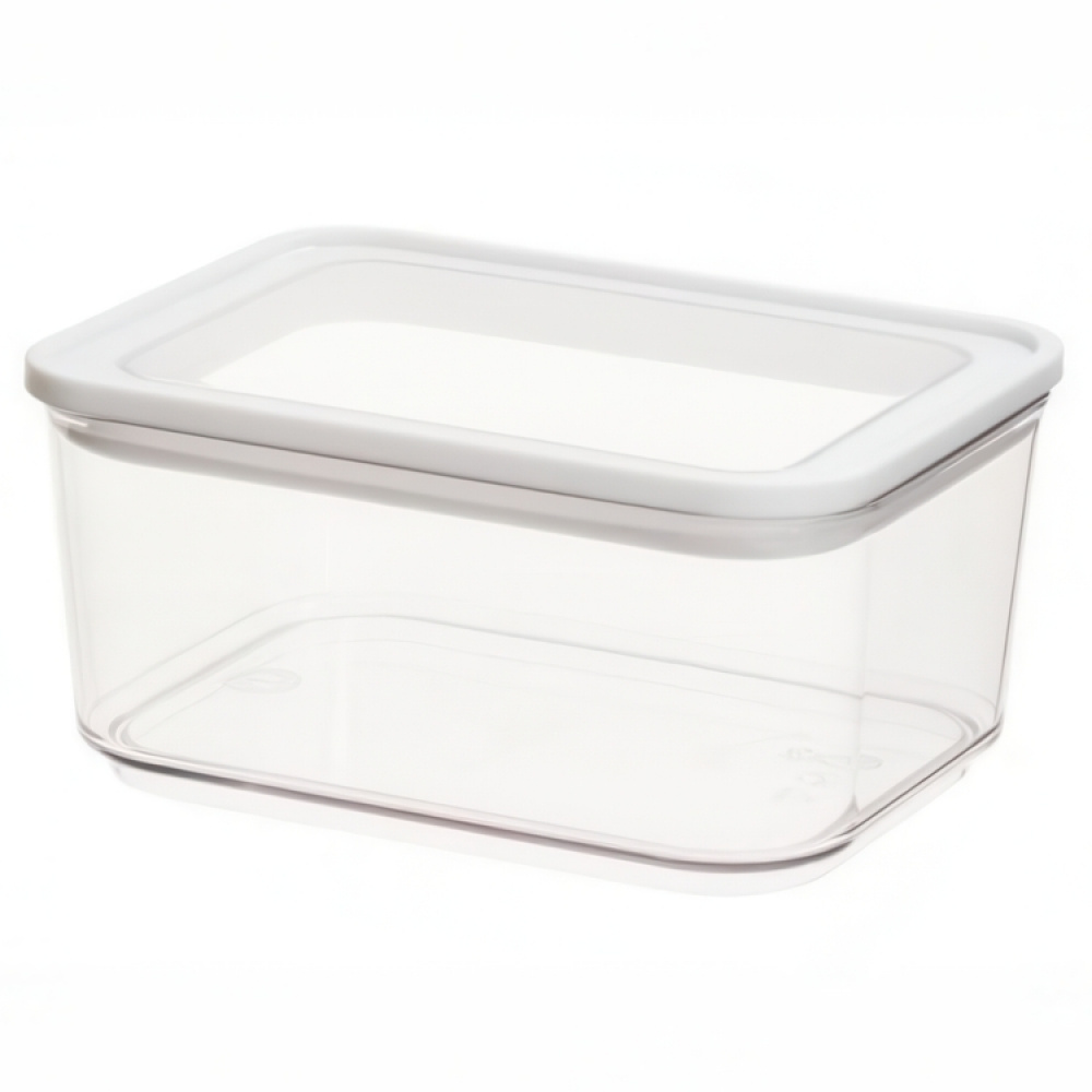 Burk för torrvaror, 0,8 L, PANSINO ECOZEN SMALL CANISTER, 16 x 12 x H 8 cm , Transparent / Vit i gruppen Förvaring / Köksförvaring / Förvaringsburkar hos SmartaSaker.se (40287)