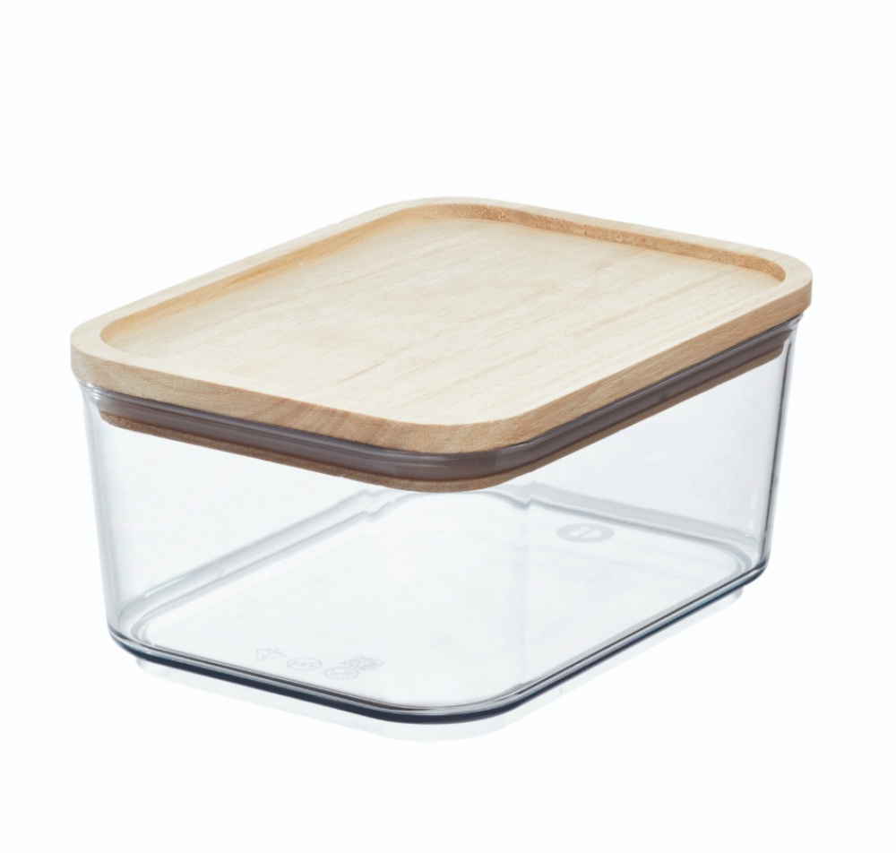 Burk för torrvaror, 0,8 L, PANSINO RPET SMALL CANISTER, 16 x 12 x H 8 cm , Transparent / Natur i gruppen Förvaring / Köksförvaring / Förvaringslådor och burkar hos SmartaSaker.se (40288)
