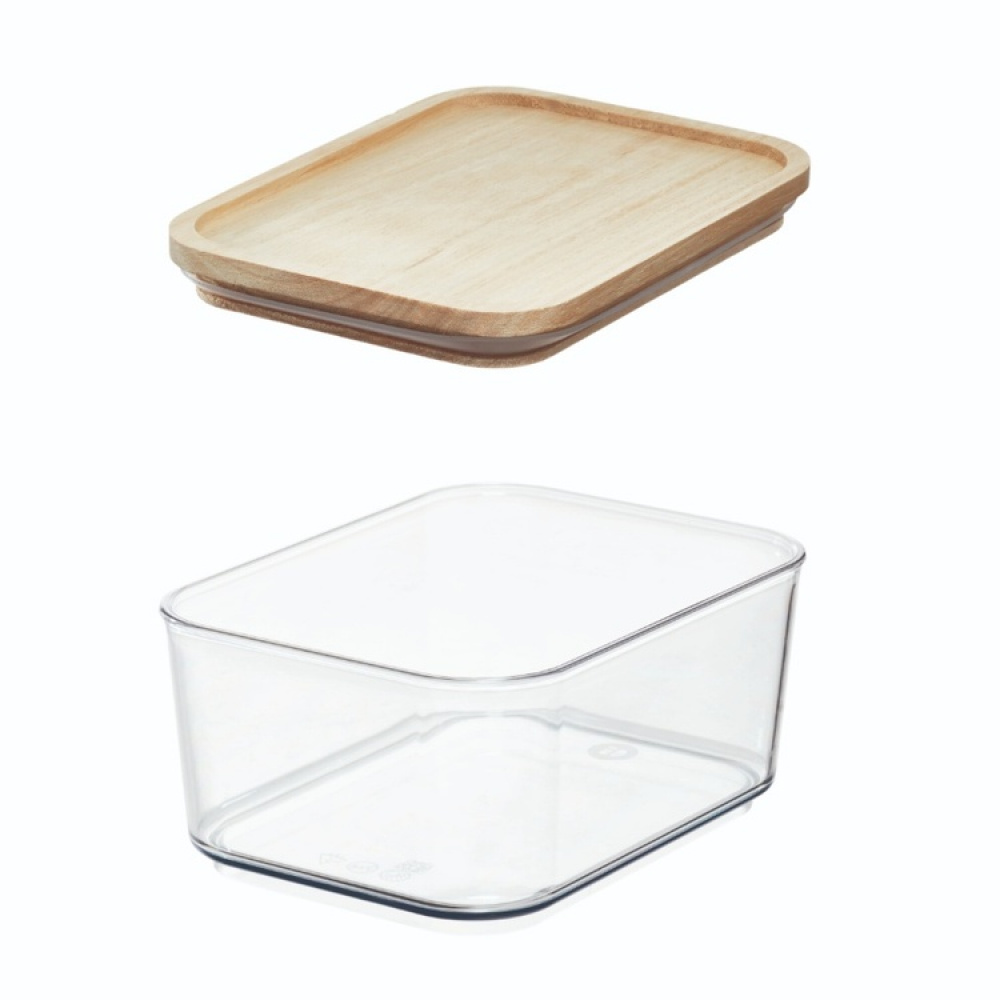 Burk för torrvaror, 0,8 L, PANSINO RPET SMALL CANISTER, 16 x 12 x H 8 cm , Transparent / Natur i gruppen Förvaring / Köksförvaring / Förvaringsburkar hos SmartaSaker.se (40288)