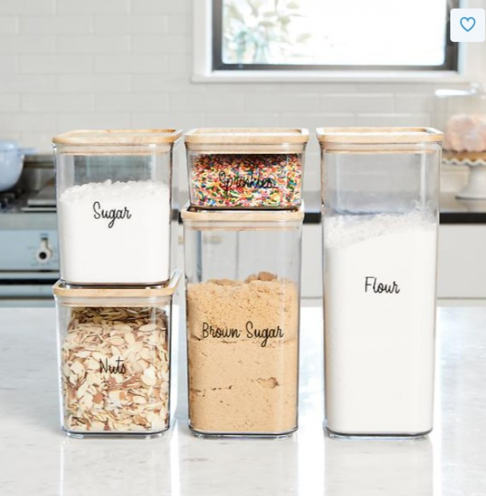 Burk för torrvaror, 0,8 L, PANSINO RPET SMALL CANISTER, 16 x 12 x H 8 cm , Transparent / Natur i gruppen Förvaring / Köksförvaring / Förvaringslådor och burkar hos SmartaSaker.se (40288)