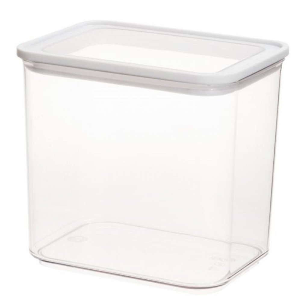 Burk för torrvaror, 2 L, ID RPET MEDIUM CANISTER, 16 x 12 x H 15 cm , Klar / Vit i gruppen Förvaring / Köksförvaring / Förvaringslådor och burkar hos SmartaSaker.se (40289)