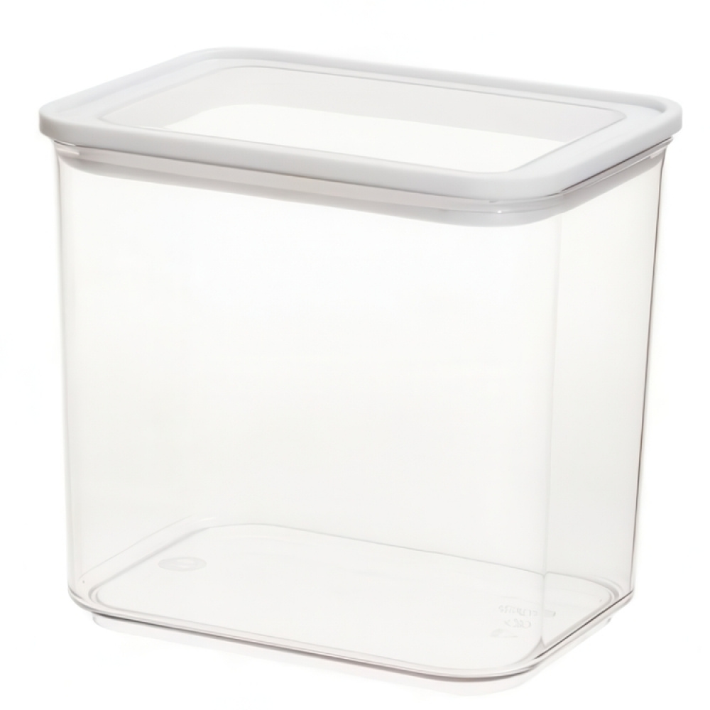 Burk för torrvaror, 2 L, ID RPET MEDIUM CANISTER, 16 x 12 x H 15 cm , Klar / Vit i gruppen Förvaring / Köksförvaring / Förvaringsburkar hos SmartaSaker.se (40289)
