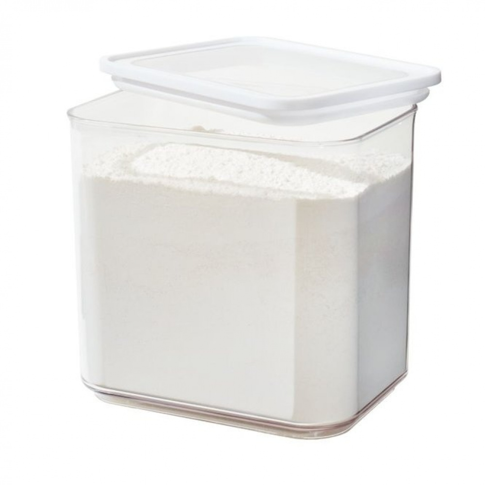 Burk för torrvaror, 2 L, ID RPET MEDIUM CANISTER, 16 x 12 x H 15 cm , Klar / Vit i gruppen Förvaring / Köksförvaring / Förvaringslådor och burkar hos SmartaSaker.se (40289)