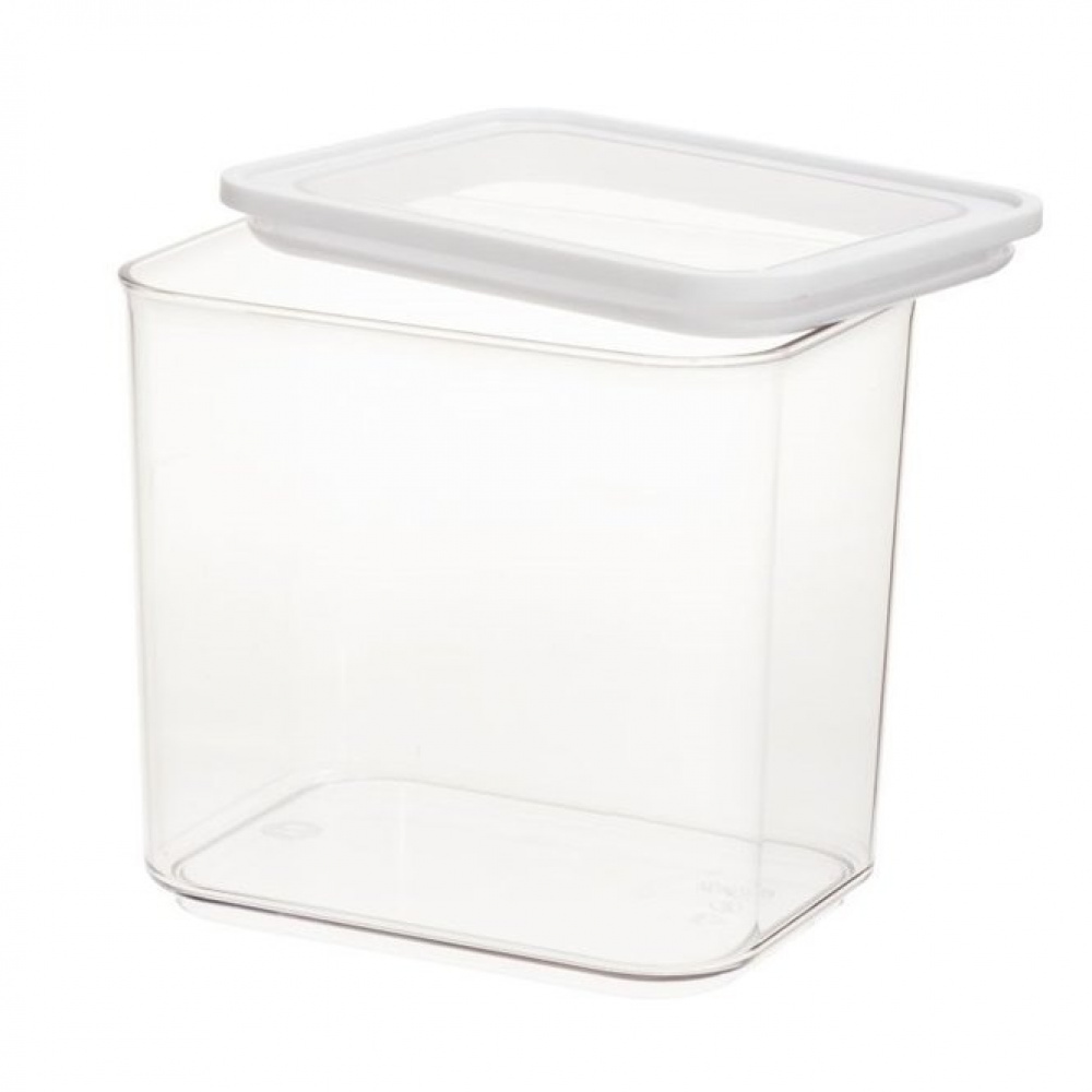 Burk för torrvaror, 2 L, ID RPET MEDIUM CANISTER, 16 x 12 x H 15 cm , Klar / Vit i gruppen Förvaring / Köksförvaring / Förvaringslådor och burkar hos SmartaSaker.se (40289)