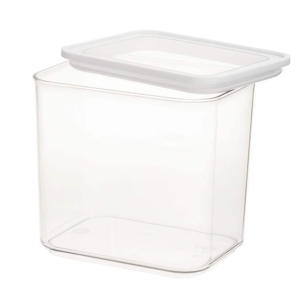 Burk för torrvaror, 2 L, ID RPET MEDIUM CANISTER, 16 x 12 x H 15 cm , Klar / Vit i gruppen Förvaring / Köksförvaring / Förvaringsburkar hos SmartaSaker.se (40289)