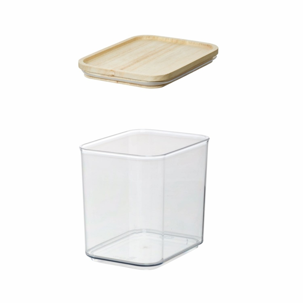Burk för torrvaror, 2 L, PANSINO RPET MEDIUM CANISTER, 16 x 12 x H 15,5 cm , Transparent / Natur i gruppen Förvaring / Köksförvaring / Förvaringslådor och burkar hos SmartaSaker.se (40290)