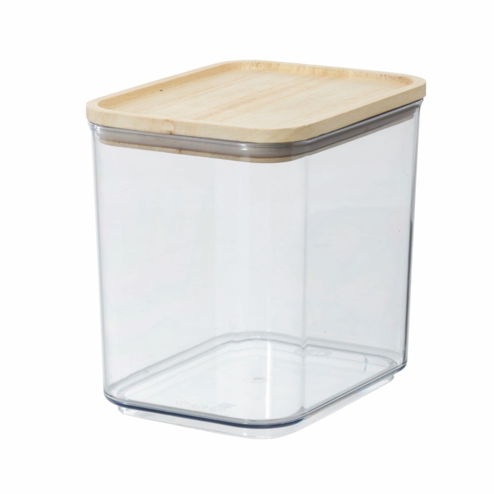 Burk för torrvaror, 2 L, PANSINO RPET MEDIUM CANISTER, 16 x 12 x H 15,5 cm , Transparent / Natur i gruppen Förvaring / Köksförvaring / Förvaringslådor och burkar hos SmartaSaker.se (40290)