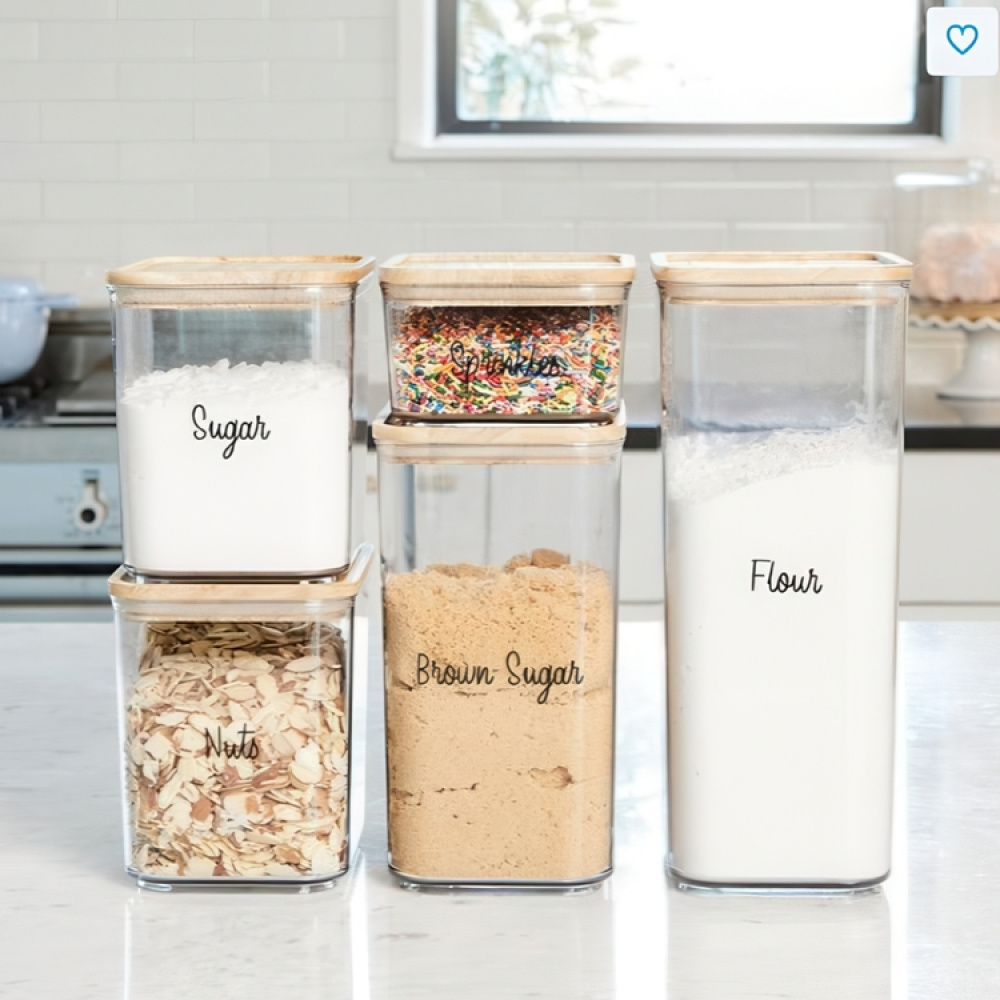 Burk för torrvaror, 2 L, PANSINO RPET MEDIUM CANISTER, 16 x 12 x H 15,5 cm , Transparent / Natur i gruppen Förvaring / Köksförvaring / Förvaringsburkar hos SmartaSaker.se (40290)