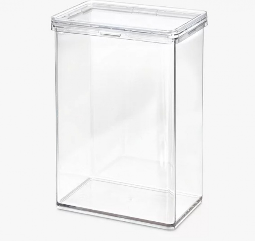Burk för torrvaror, 2,3 L, THE HOME EDIT LARGE CANISTER, 10,2 x 15,2 x H 23,2 cm , Transparent i gruppen Förvaring / Köksförvaring / Förvaringslådor och burkar hos SmartaSaker.se (40291)