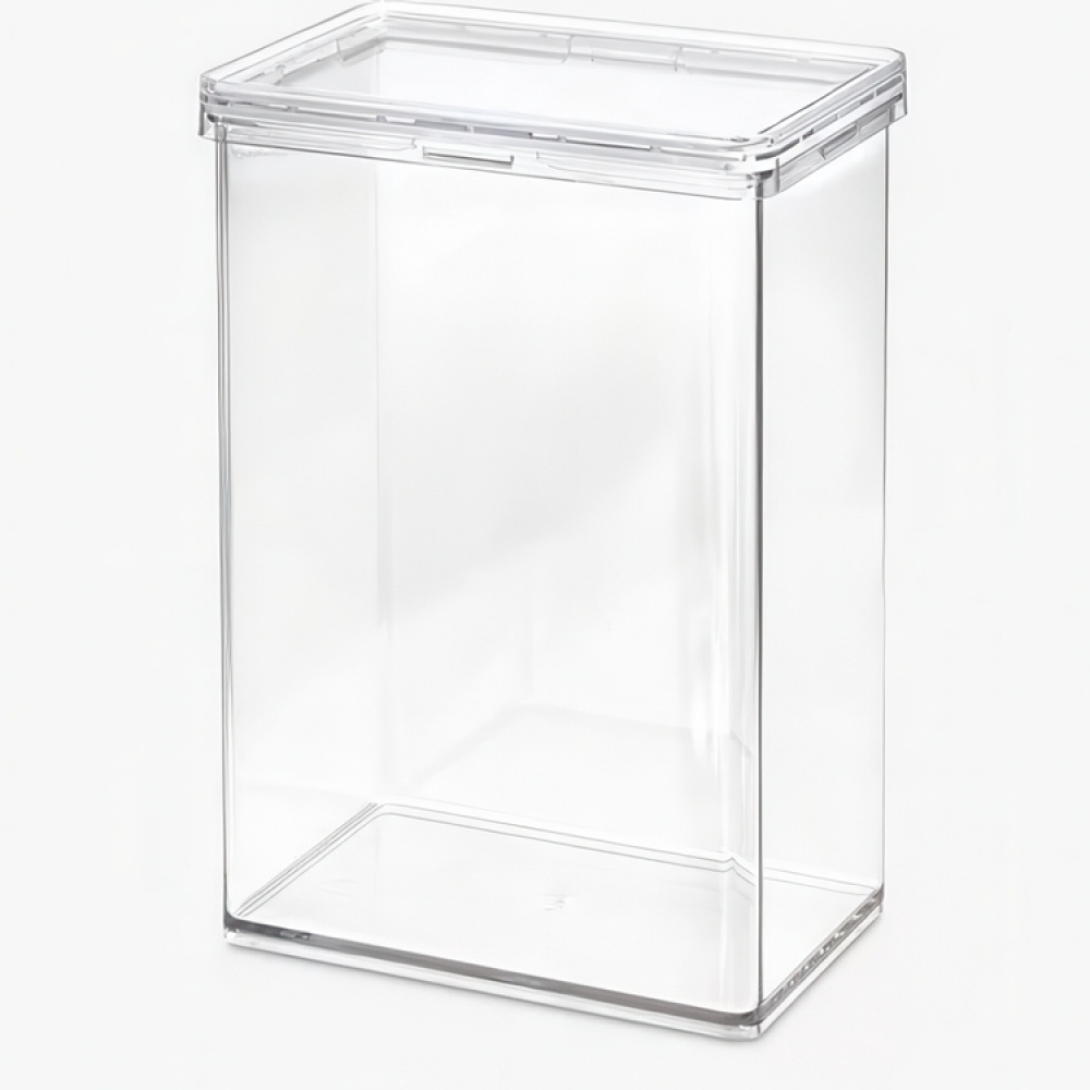 Burk för torrvaror, 2,3 L, THE HOME EDIT LARGE CANISTER, 10,2 x 15,2 x H 23,2 cm , Transparent i gruppen Förvaring / Köksförvaring / Förvaringsburkar hos SmartaSaker.se (40291)