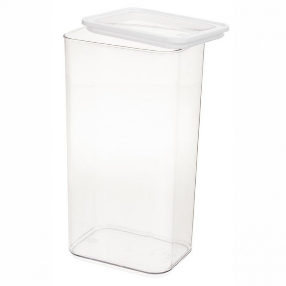 Burk för torrvaror, 4 L, PANSINO ECOZEN XL CANISTER, 16 x 12 x H 30,5 cm , Transparent / Vit i gruppen Förvaring / Köksförvaring / Förvaringslådor och burkar hos SmartaSaker.se (40292)