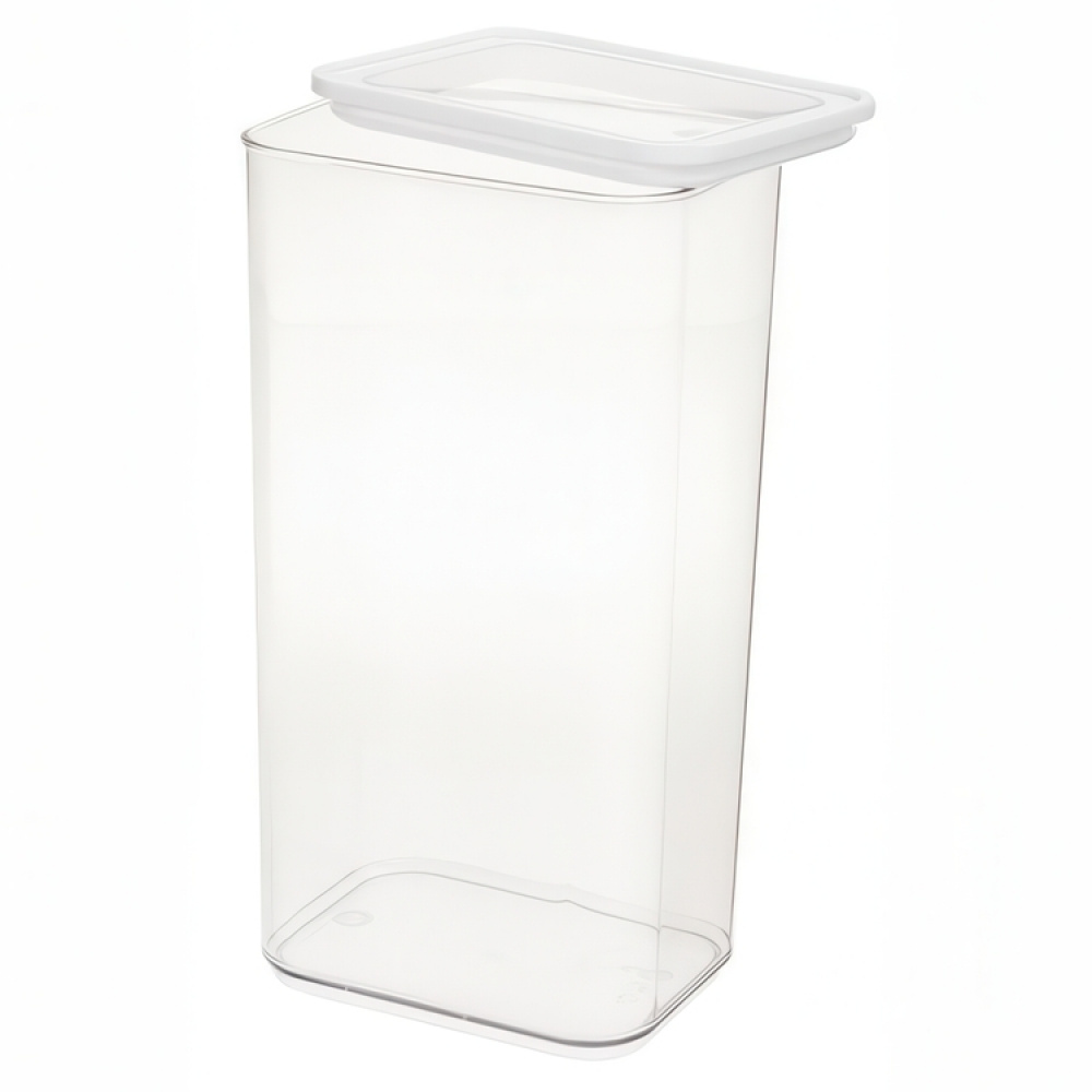 Burk för torrvaror, 4 L, PANSINO ECOZEN XL CANISTER, 16 x 12 x H 30,5 cm , Transparent / Vit i gruppen Förvaring / Köksförvaring / Förvaringsburkar hos SmartaSaker.se (40292)
