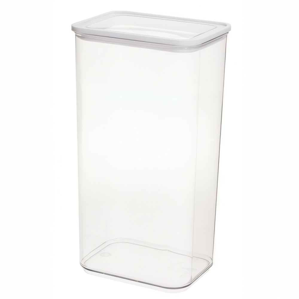 Burk för torrvaror, 4 L, PANSINO ECOZEN XL CANISTER, 16 x 12 x H 30,5 cm , Transparent / Vit i gruppen Förvaring / Köksförvaring / Förvaringsburkar hos SmartaSaker.se (40292)