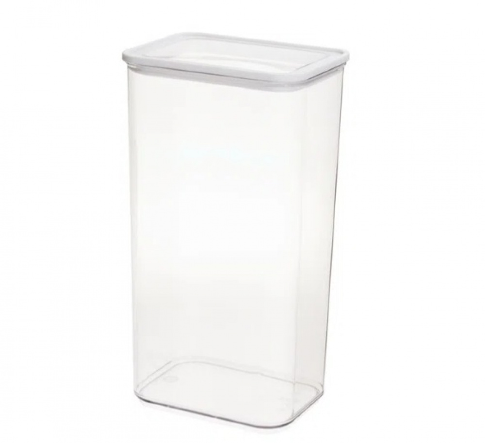 Burk för torrvaror, 4 L, PANSINO ECOZEN XL CANISTER, 16 x 12 x H 30,5 cm , Transparent / Vit i gruppen Förvaring / Köksförvaring / Förvaringslådor och burkar hos SmartaSaker.se (40292)