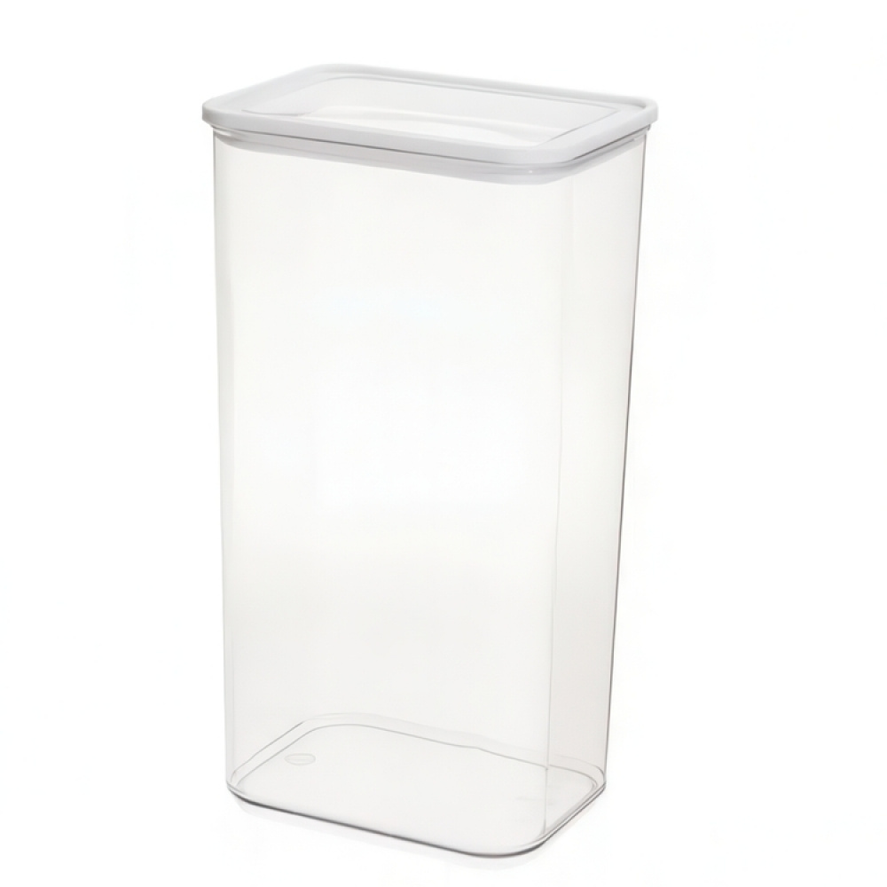 Burk för torrvaror, 4 L, PANSINO ECOZEN XL CANISTER, 16 x 12 x H 30,5 cm , Transparent / Vit i gruppen Förvaring / Köksförvaring / Förvaringsburkar hos SmartaSaker.se (40292)