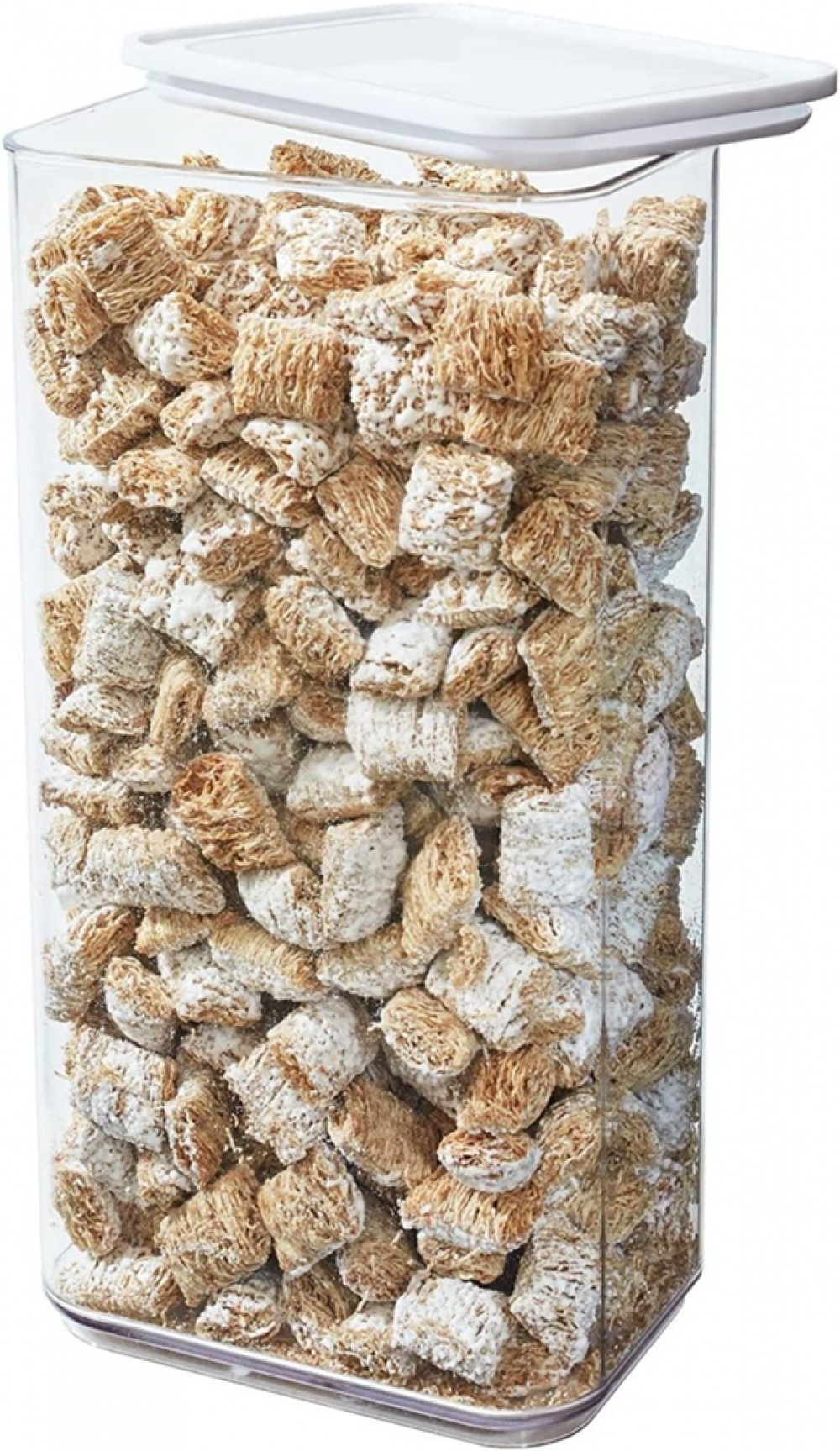 Burk för torrvaror, 4 L, PANSINO ECOZEN XL CANISTER, 16 x 12 x H 30,5 cm , Transparent / Vit i gruppen Förvaring / Köksförvaring / Förvaringslådor och burkar hos SmartaSaker.se (40292)