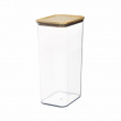 Burk för torrvaror, trä lock, 4 L, PANSINO RPET XL CANISTER, 16 x 12 x H 30,5 cm , Transparent / Natur Burk för torrvaror, trä lock, 4 L, PANSINO RPET XL CANISTER, 16 x 12 x H 30,5 cm , Transparent / Natur