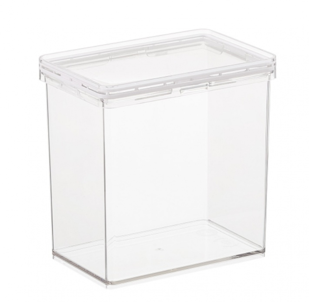 Burk för torrvaror, 1,4 L, THE HOME EDIT MEDIUM CANISTER, 10,2 x 15,2 x H 15,6 cm , Transparent i gruppen Förvaring / Köksförvaring / Förvaringslådor och burkar hos SmartaSaker.se (40296)