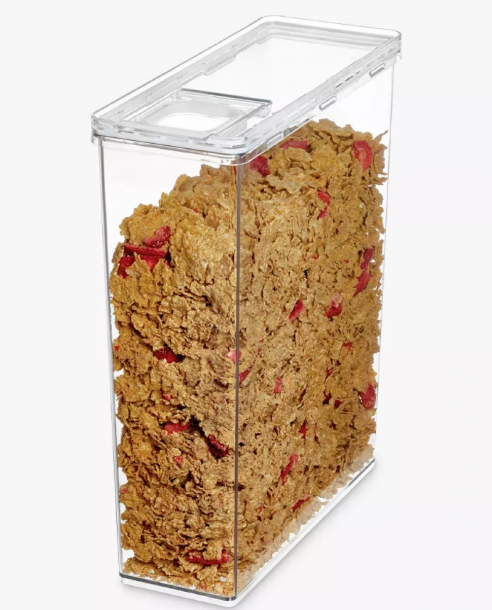 Burk för torrvaror, 5,6 L, Med flip-lock, THE HOME EDIT CEREAL CANISTER, 10,2 x 25,4 x H 31 cm, Klar i gruppen Förvaring / Köksförvaring / Förvaringslådor och burkar hos SmartaSaker.se (40297)