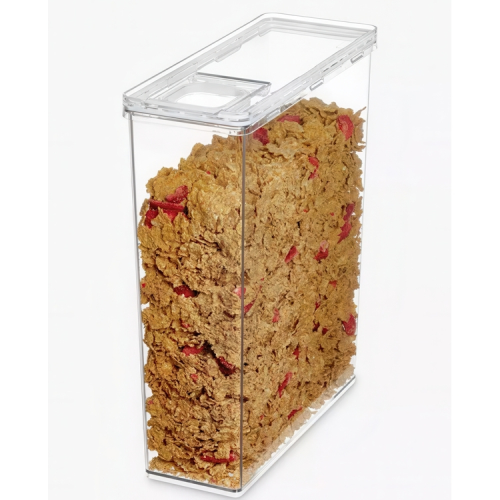 Burk för torrvaror, 5,6 L, Med flip-lock, THE HOME EDIT CEREAL CANISTER, 10,2 x 25,4 x H 31 cm, Klar i gruppen Förvaring / Köksförvaring / Förvaringsburkar hos SmartaSaker.se (40297)