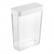 Burk för torrvaror, Lufttät, 2,3L, TOWER FOOD CONTAINER, 19 x 8,5 x H 24,5 cm, Yamazaki, Klar / Vit Burk för torrvaror, Lufttät, 2,3L, TOWER FOOD CONTAINER, 19 x 8,5 x H 24,5 cm, Yamazaki, Klar / Vit