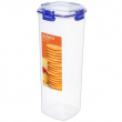 Burk hög, för Kex / Spagetti, 1,8 L, KLIP IT PLUS CRACKER, 11 x 11 x H 28 cm, Klar / Blå Burk hög, för Kex / Spagetti, 1,8 L, KLIP IT PLUS CRACKER, 11 x 11 x H 28 cm, Klar / Blå