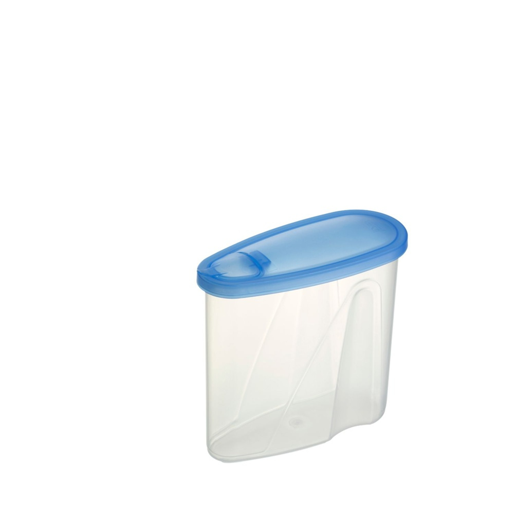 Burk med flip-lock, 0,9 L, CLUB CUISINE SMALL, Transparent / Blå i gruppen Förvaring / Köksförvaring / Förvaringslådor och burkar hos SmartaSaker.se (40302)