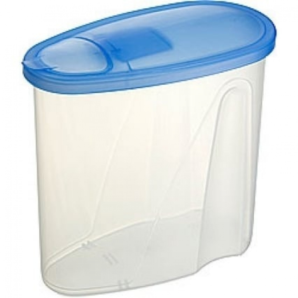 Burk med flip-lock, 2,8 L, CLUB CUISINE LARGE, Transparent / Blå i gruppen Förvaring / Köksförvaring / Förvaringslådor och burkar hos SmartaSaker.se (40304)