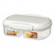 Burk tvådelad, 630 ml, SISTEMA BAKE IT SPLIT, Klar / Vit Burk tvådelad, 630 ml, SISTEMA BAKE IT SPLIT, Klar / Vit