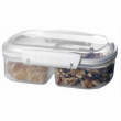 Burk tvådelad, 630 ml, SISTEMA BAKE IT SPLIT, Klar / Vit Burk tvådelad, 630 ml, SISTEMA BAKE IT SPLIT, Klar / Vit