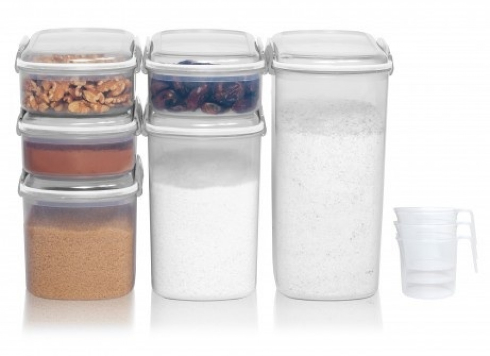Burk tvådelad, 630 ml, SISTEMA BAKE IT SPLIT, Klar / Vit i gruppen Förvaring / Köksförvaring / Matlådor hos SmartaSaker.se (40308)