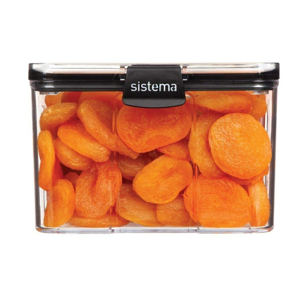 Burk, 1,4 Liter, TRITAN ULTRA LARGE SQUARE, Klar / Svart i gruppen Förvaring / Köksförvaring / Förvaringsburkar hos SmartaSaker.se (40316)